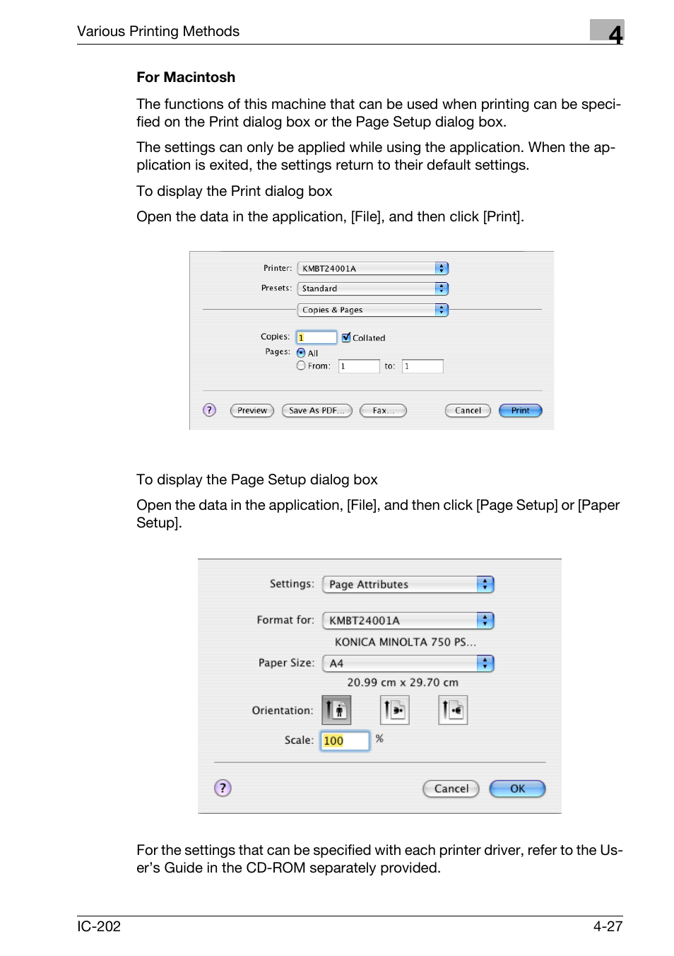 For macintosh -27 | Konica Minolta IC-202 User Manual | Page 128 / 134