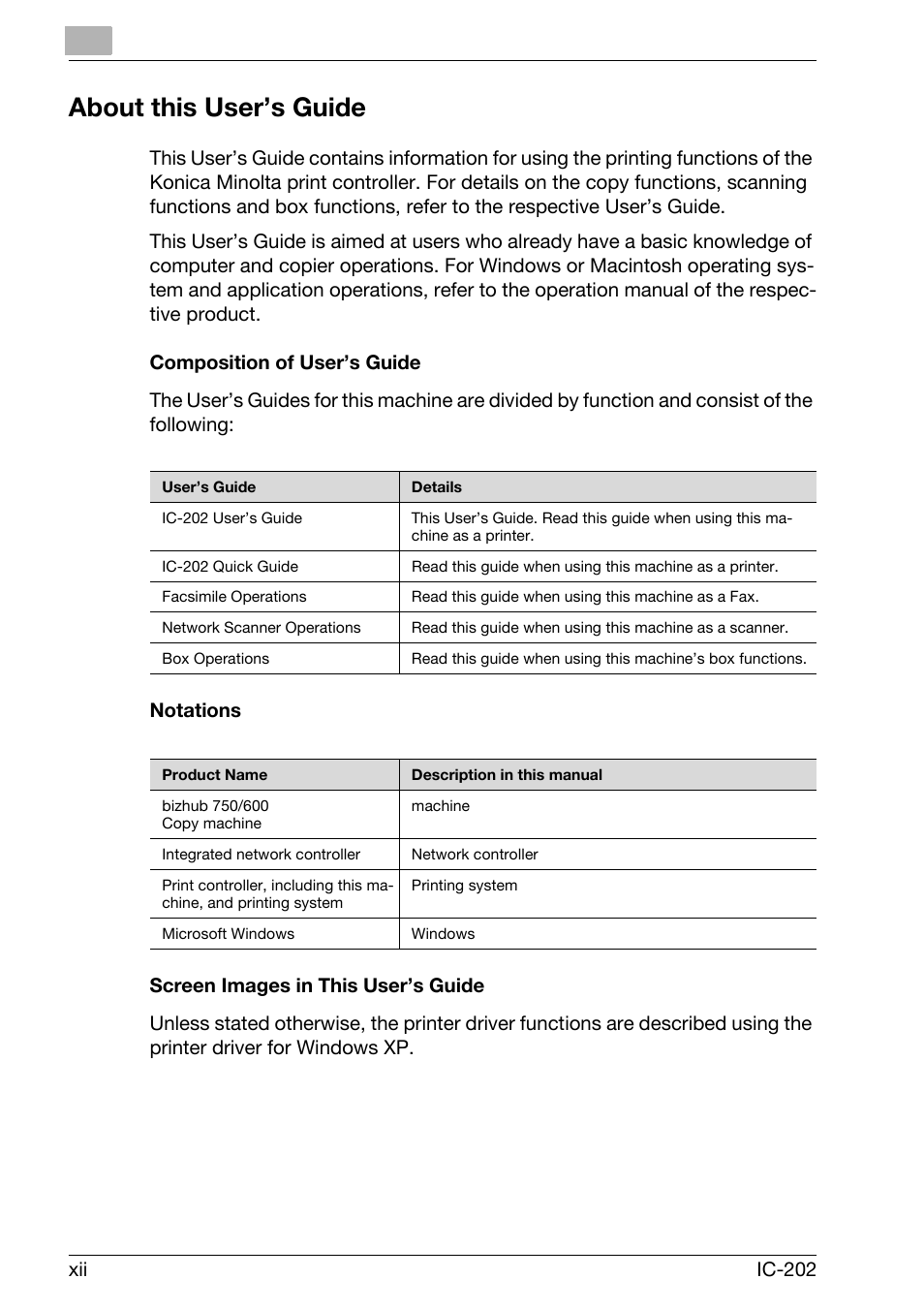 About this user’s guide | Konica Minolta IC-202 User Manual | Page 13 / 134