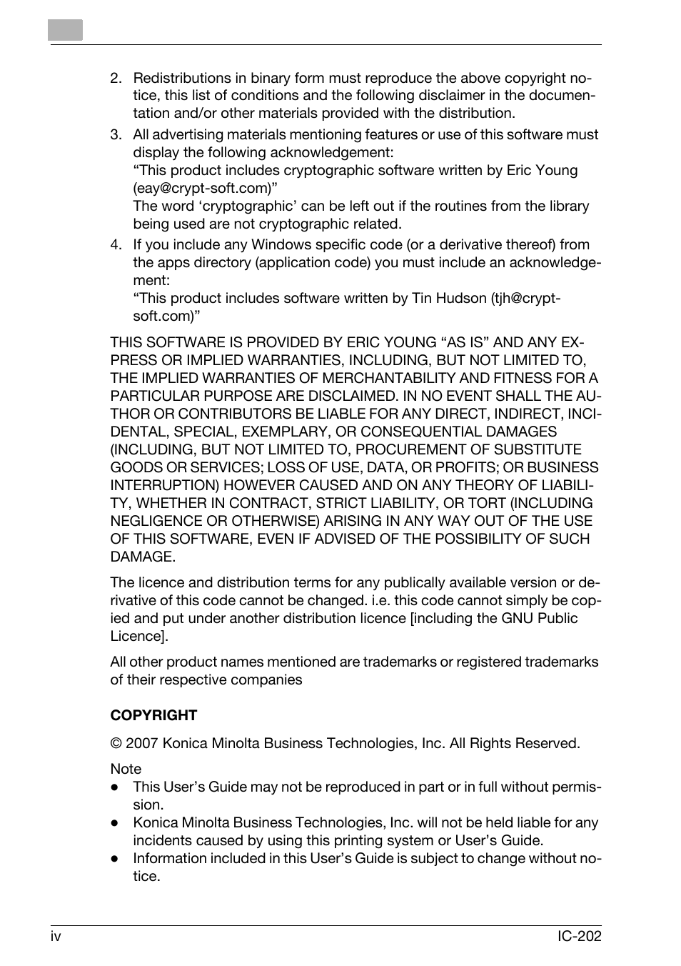 Konica Minolta IC-202 User Manual | Page 5 / 134