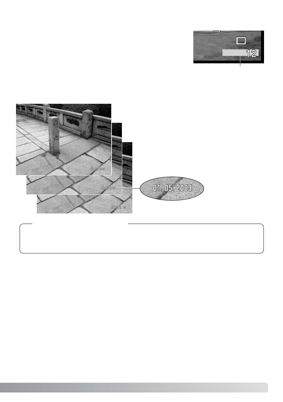 Date imprinting | Konica Minolta DiMAGE Xt User Manual | Page 51 / 112