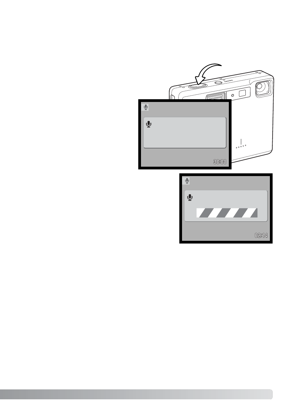 Audio recording | Konica Minolta DiMAGE Xt User Manual | Page 57 / 112