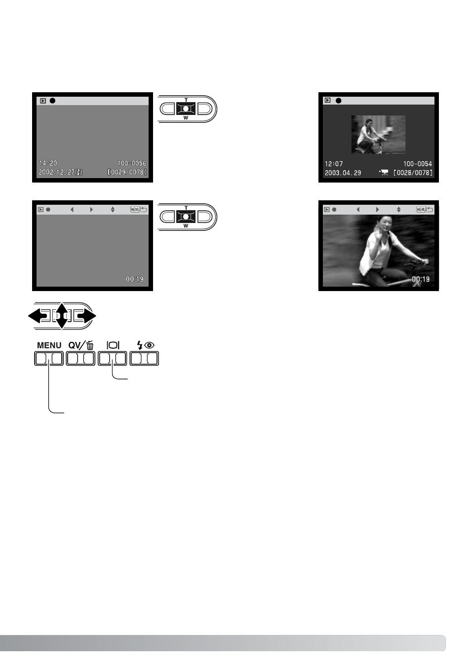 Playing back movies and audio recordings | Konica Minolta DiMAGE Xt User Manual | Page 61 / 112