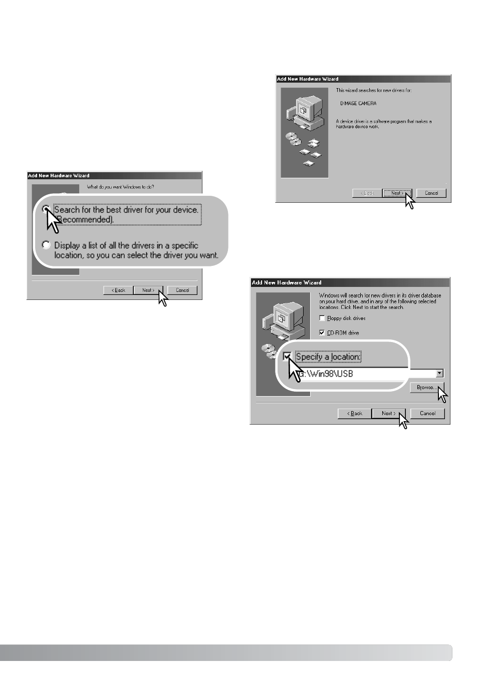 Manual installation | Konica Minolta DiMAGE Xt User Manual | Page 87 / 112