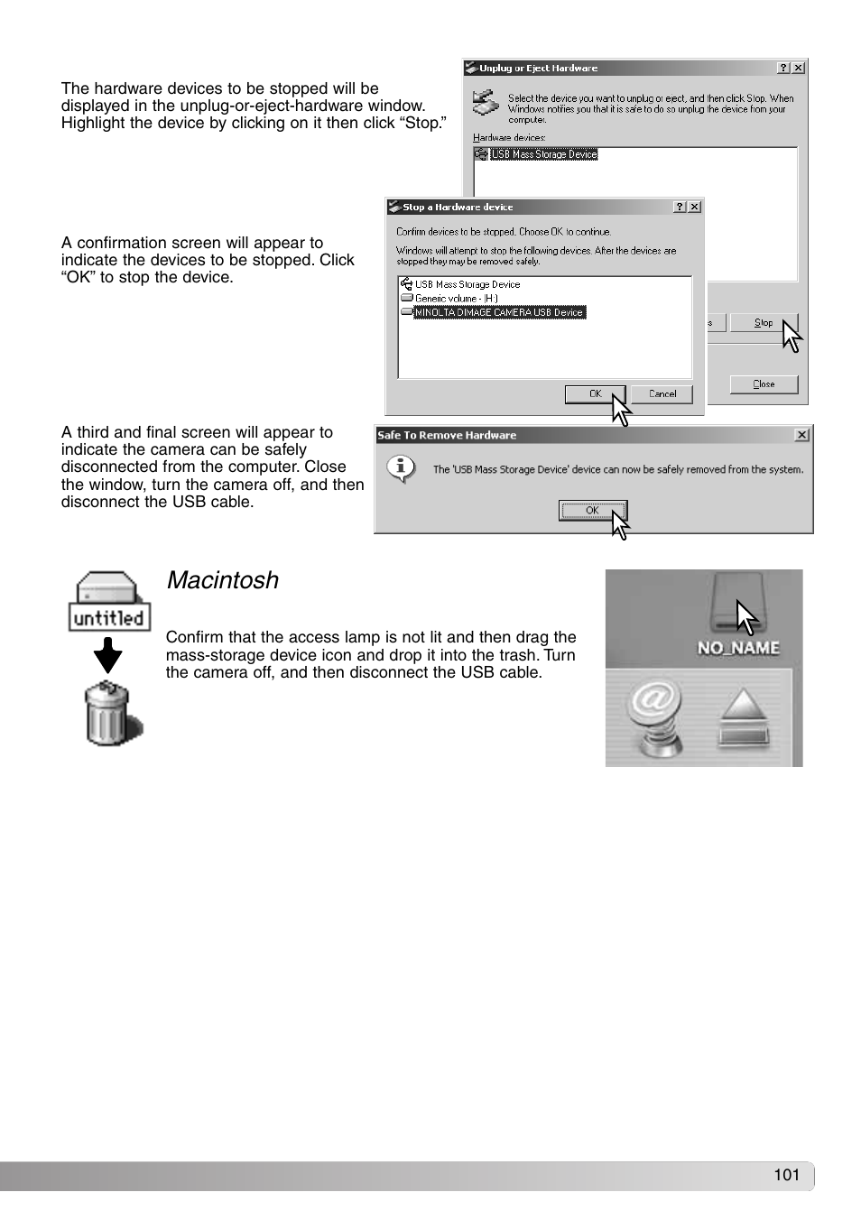 Macintosh | Konica Minolta DiMAGE S414 User Manual | Page 101 / 112