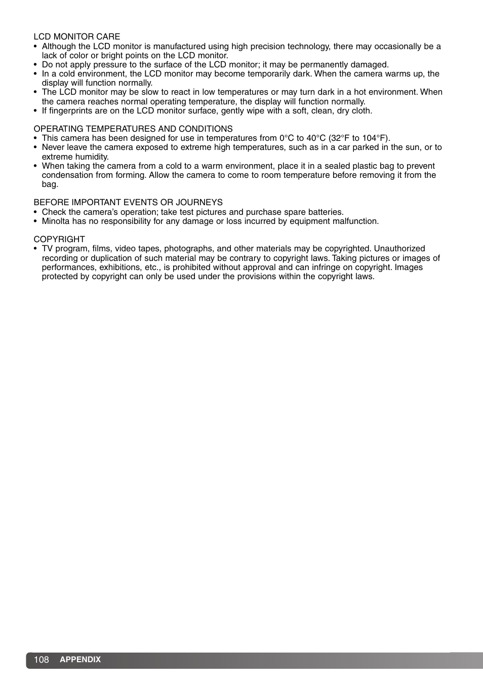Konica Minolta DiMAGE S414 User Manual | Page 108 / 112