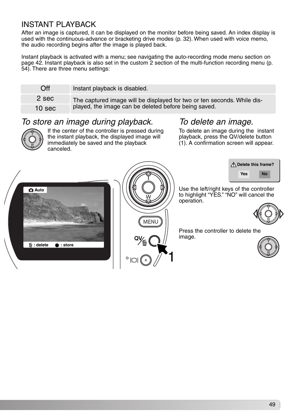 Instant playback | Konica Minolta DiMAGE S414 User Manual | Page 49 / 112
