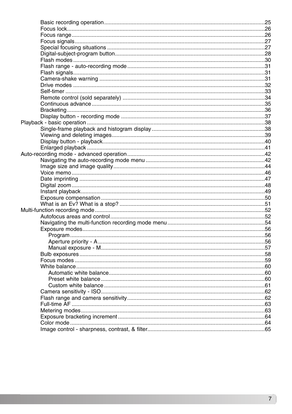 Konica Minolta DiMAGE S414 User Manual | Page 7 / 112