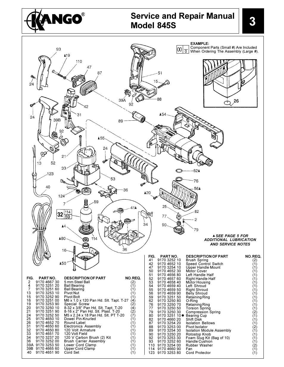Service and repair manual model 845s | Kangol 845S User Manual | Page 3 / 10