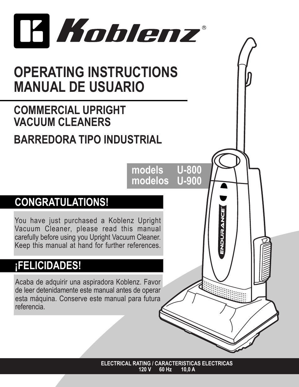 Koblenz/Thorne Electric FELICIDADES U-900 User Manual | 18 pages