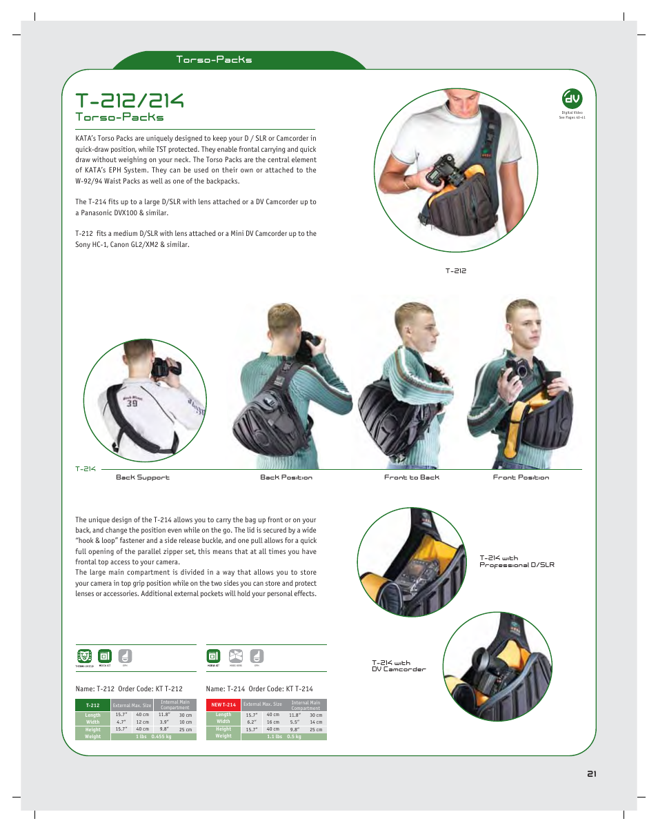 Torso-packs | KATA Photoline SB-907 User Manual | Page 23 / 44