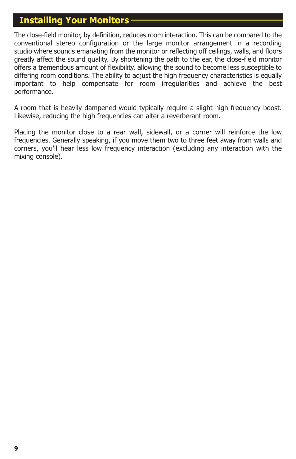 Installing your monitors | KRK ROKIT G2 User Manual | Page 10 / 20