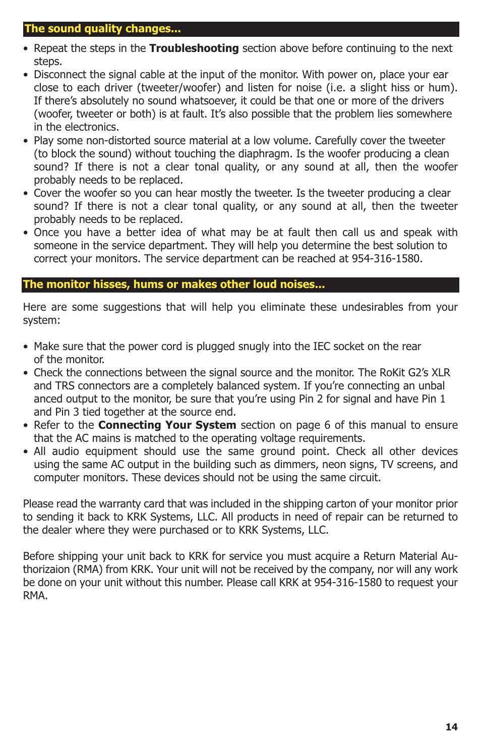 KRK ROKIT G2 User Manual | Page 15 / 20