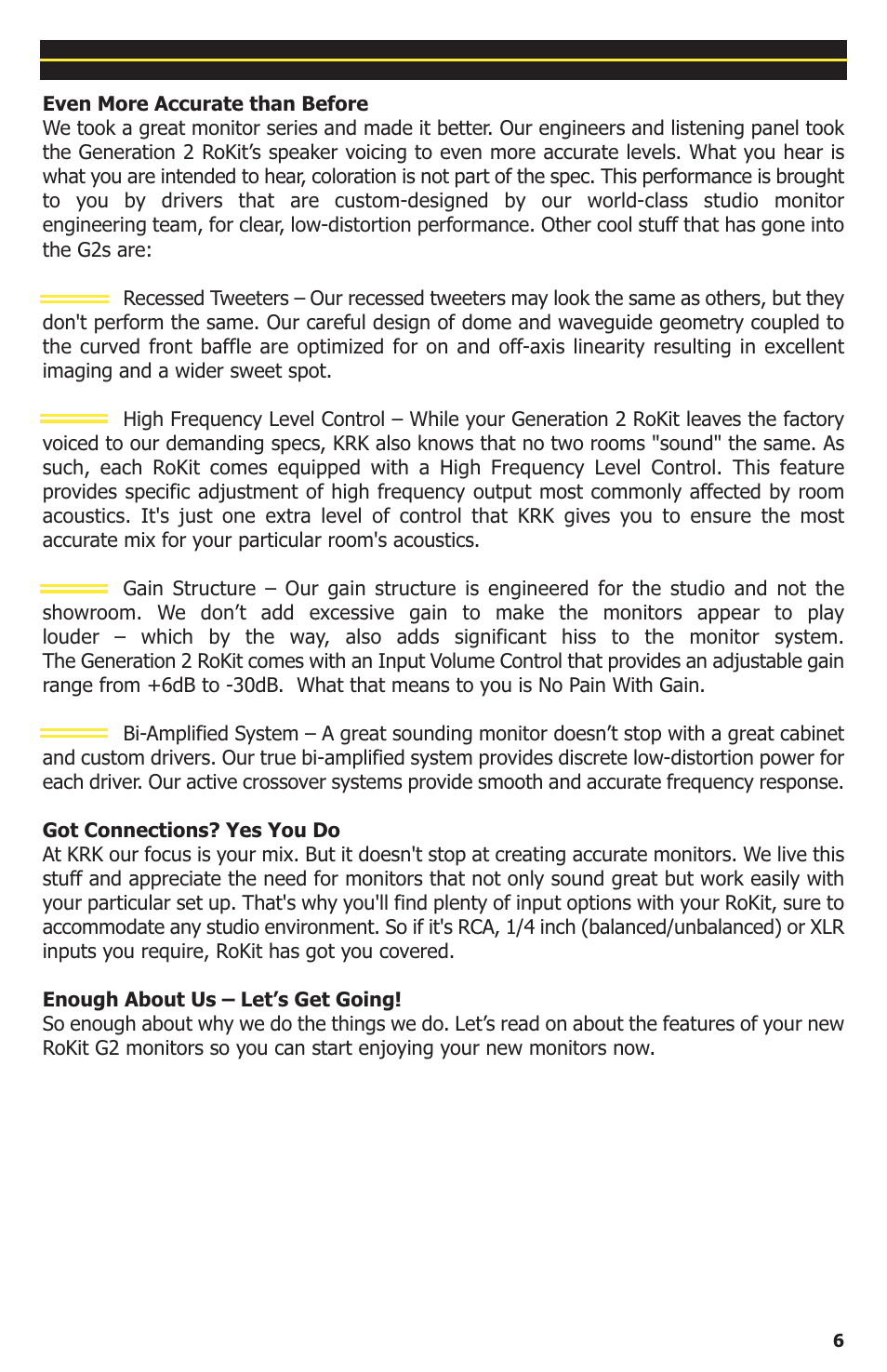 KRK ROKIT G2 User Manual | Page 7 / 20