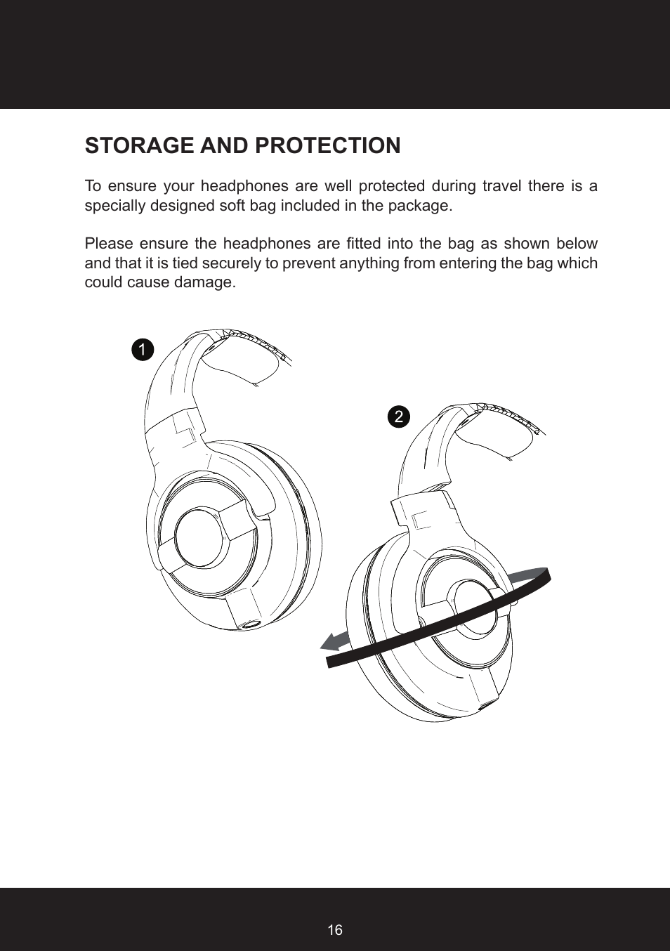 Storage and protection | KRK KNS8400 User Manual | Page 16 / 20