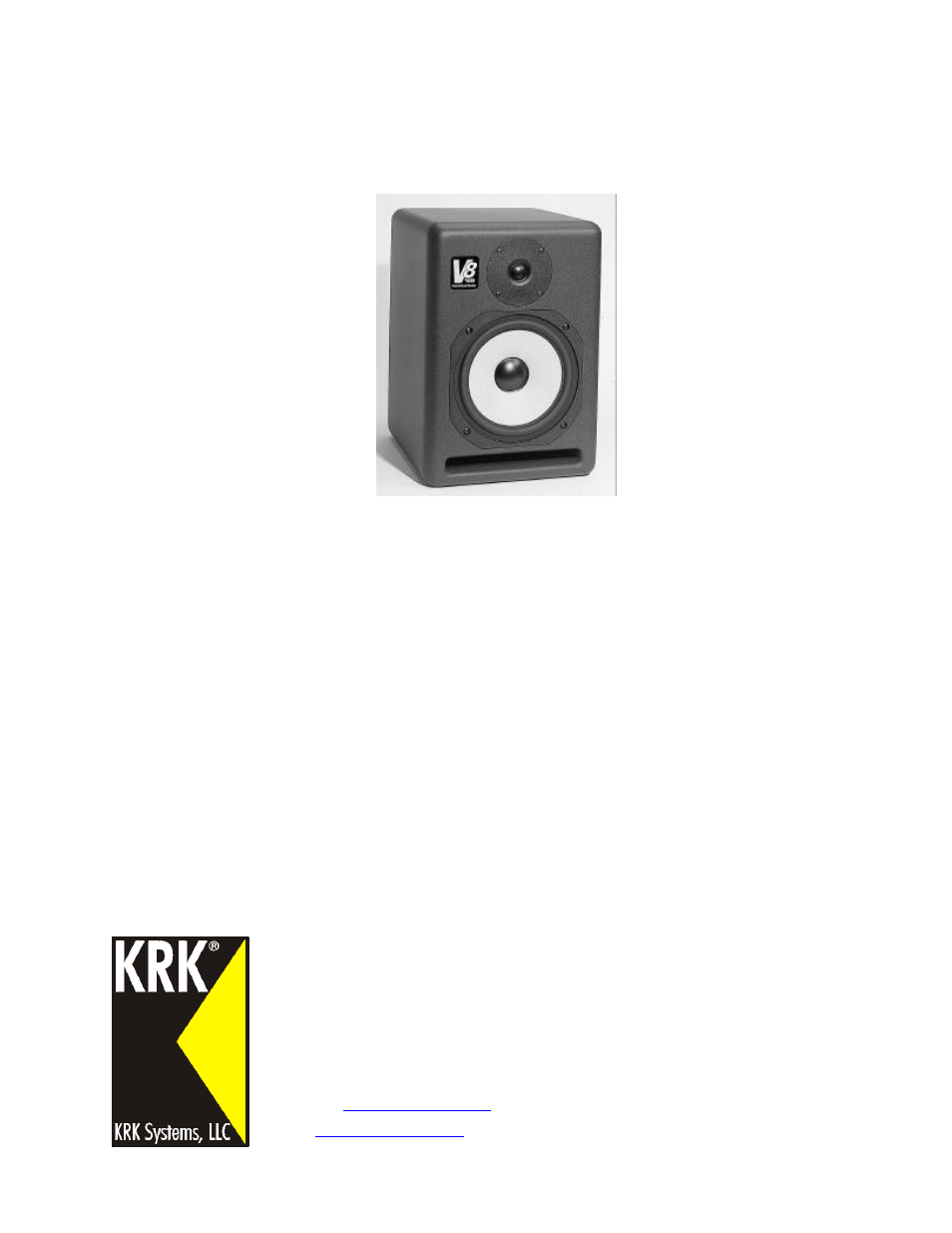 KRK V8 User Manual | 18 pages