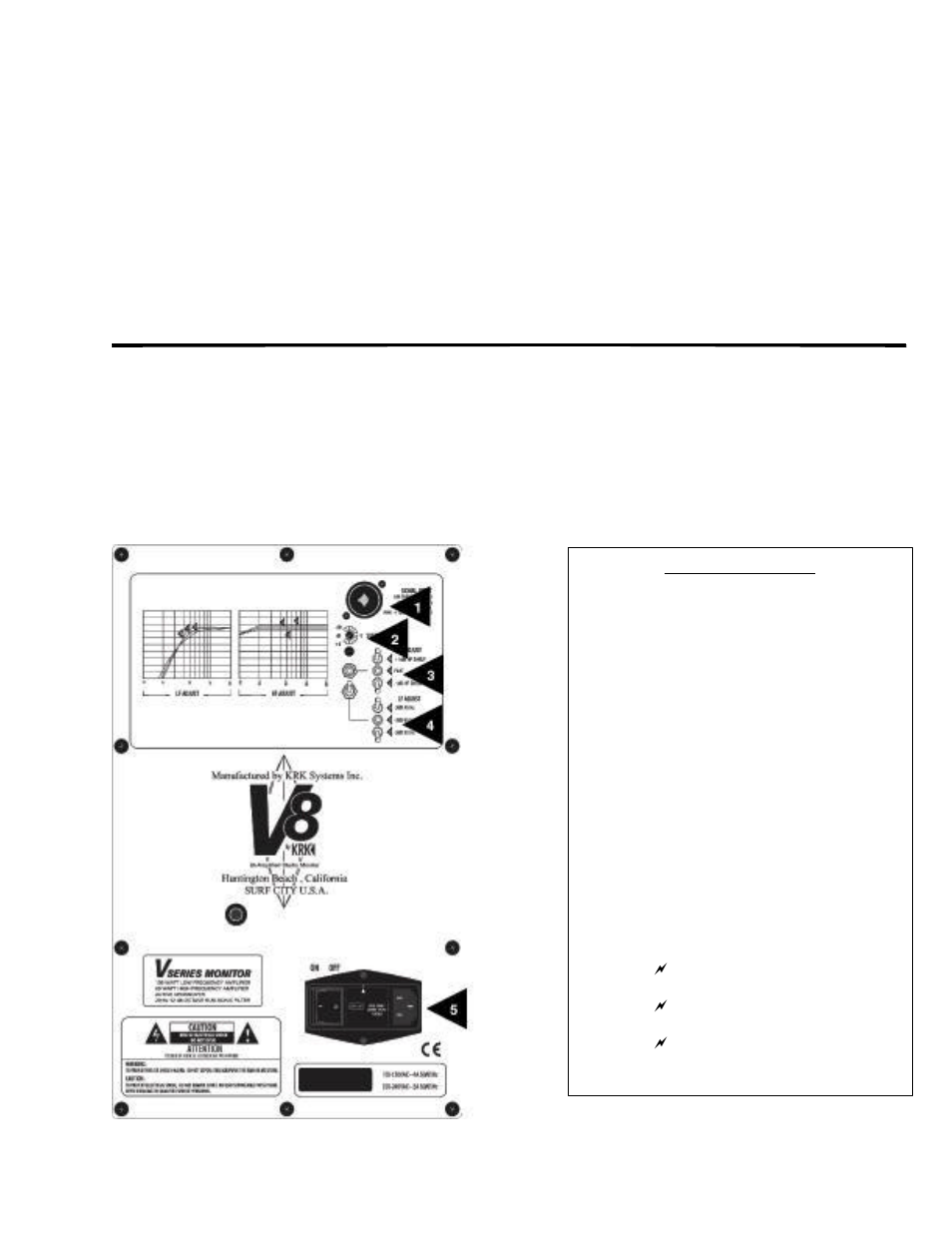 KRK V8 User Manual | Page 2 / 18