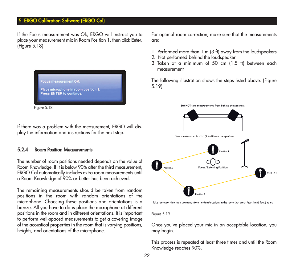 4 room position measurements | KRK ERGO User Manual | Page 22 / 37