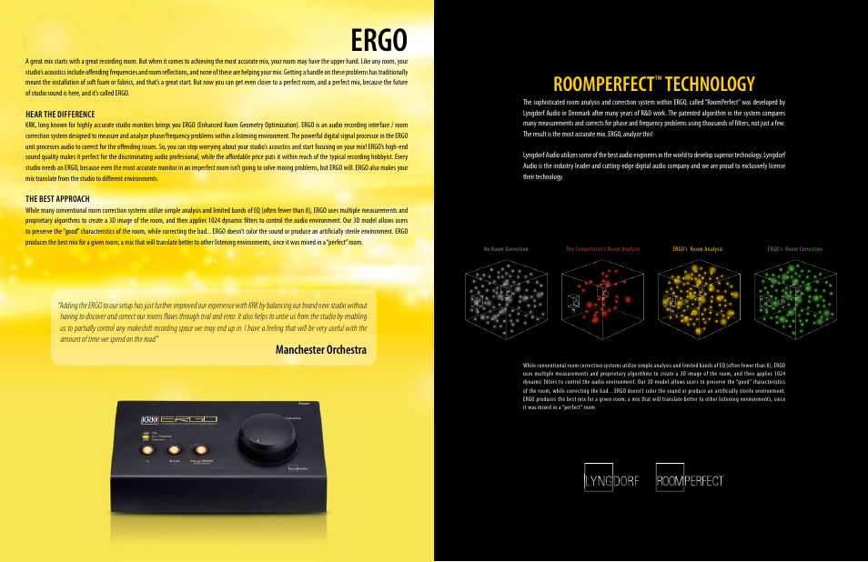 Ergo, Roomperfect, Technology | Manchester orchestra | KRK Full-line Speaker Monitor User Manual | Page 7 / 11