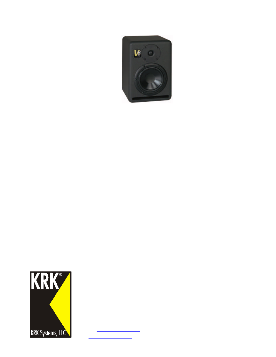 KRK V6 User Manual | 18 pages