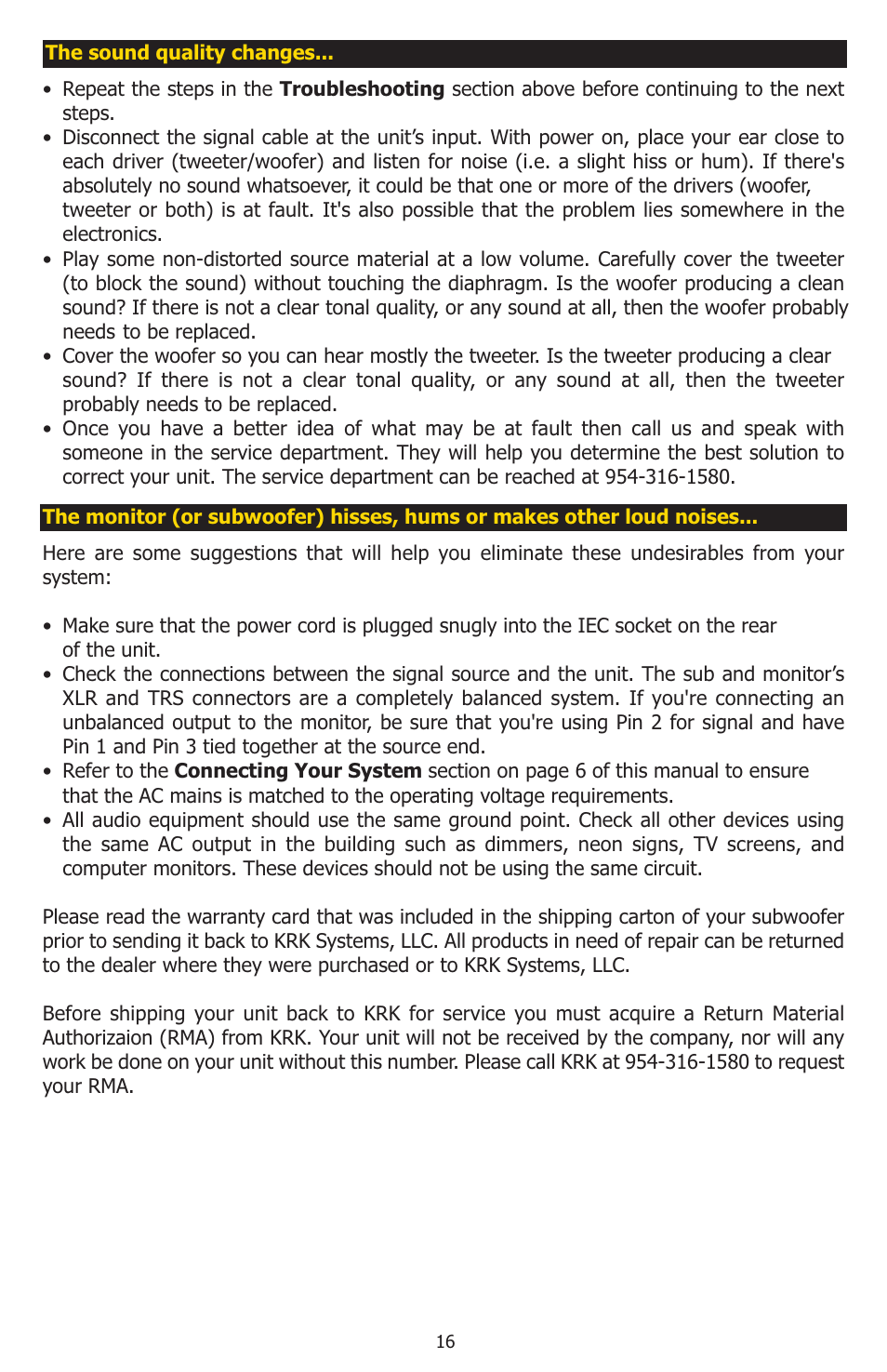 KRK 10S User Manual | Page 19 / 22
