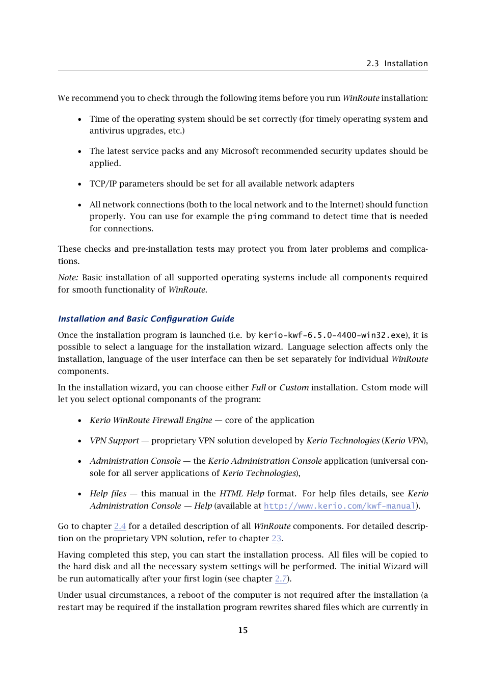 Kerio Tech Firewall6 User Manual | Page 15 / 404