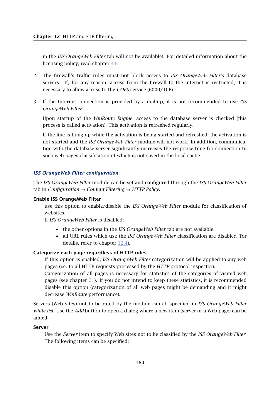 Kerio Tech Firewall6 User Manual | Page 164 / 404