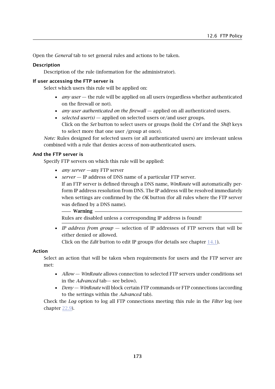 Kerio Tech Firewall6 User Manual | Page 173 / 404