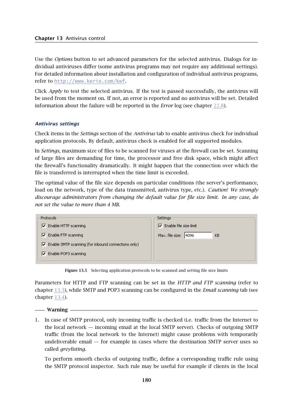 Kerio Tech Firewall6 User Manual | Page 180 / 404