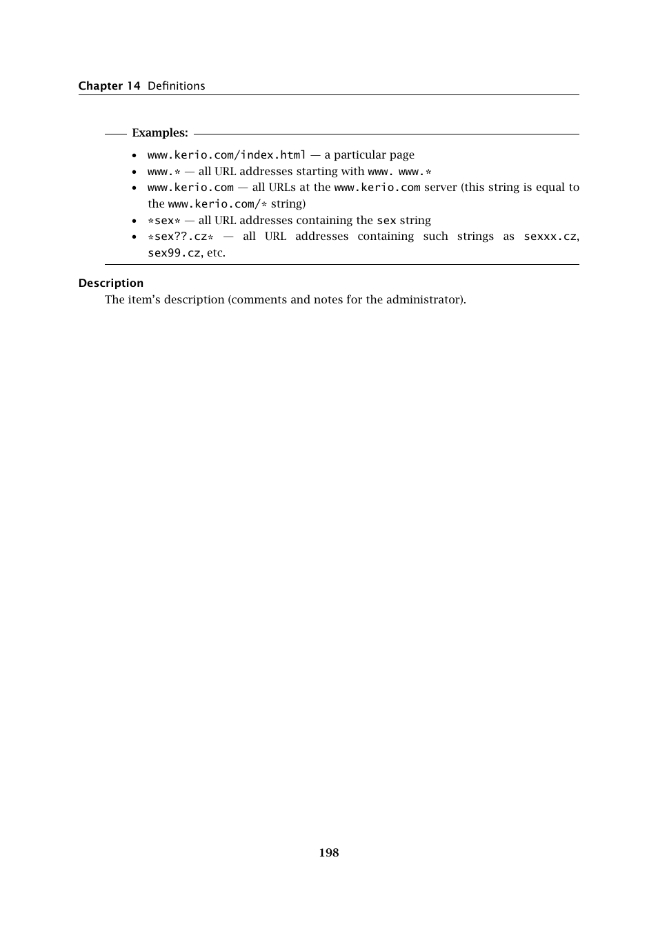Kerio Tech Firewall6 User Manual | Page 198 / 404