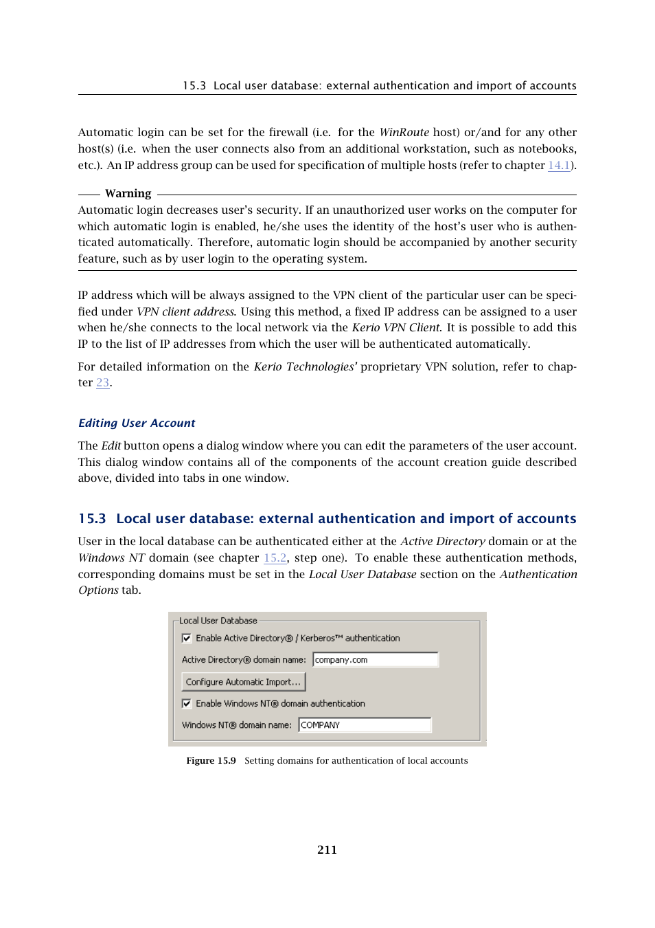 Kerio Tech Firewall6 User Manual | Page 211 / 404