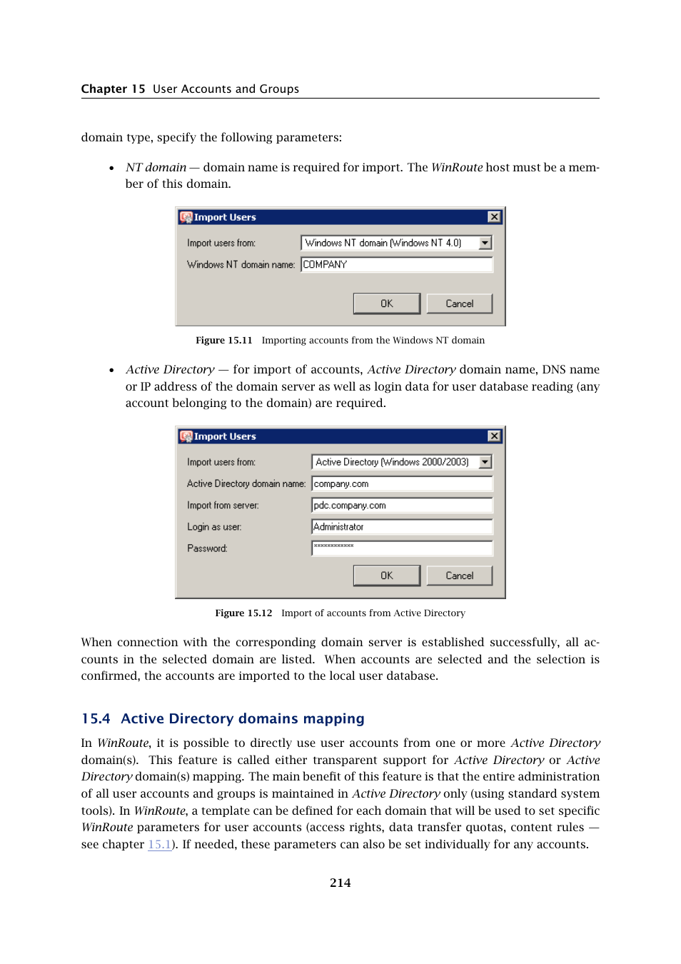 Active directory domains mapping, Chapter, 4 active directory domains mapping | Kerio Tech Firewall6 User Manual | Page 214 / 404