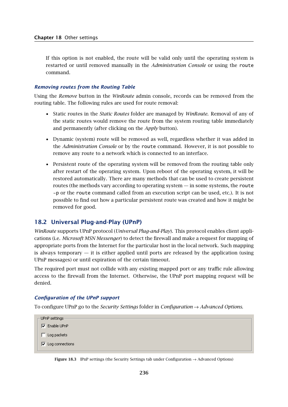 Universal plug-and-play (upnp), 2 universal plug-and-play (upnp) | Kerio Tech Firewall6 User Manual | Page 236 / 404