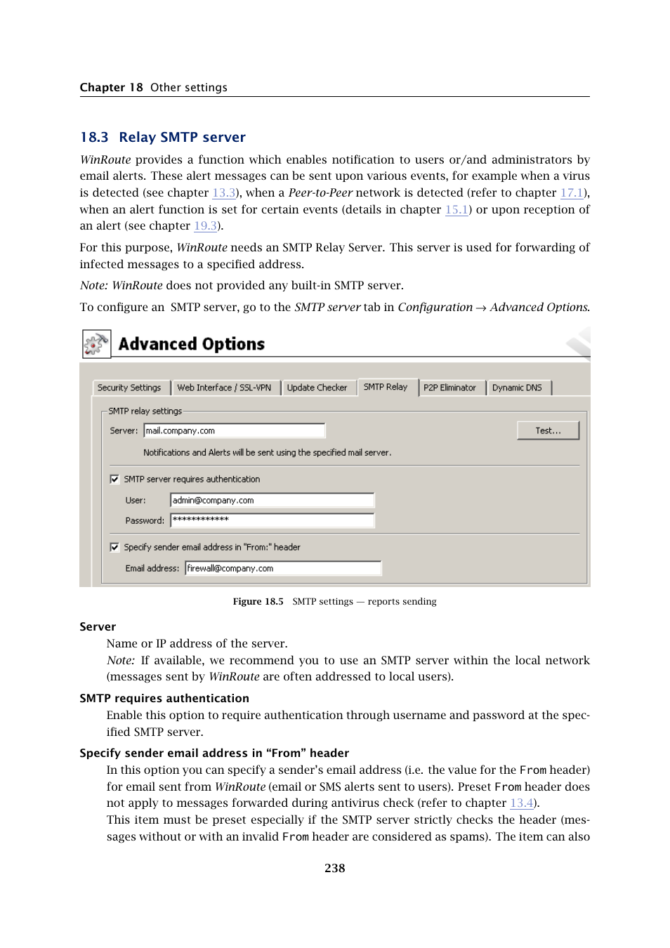 Relay smtp server, 3 relay smtp server | Kerio Tech Firewall6 User Manual | Page 238 / 404