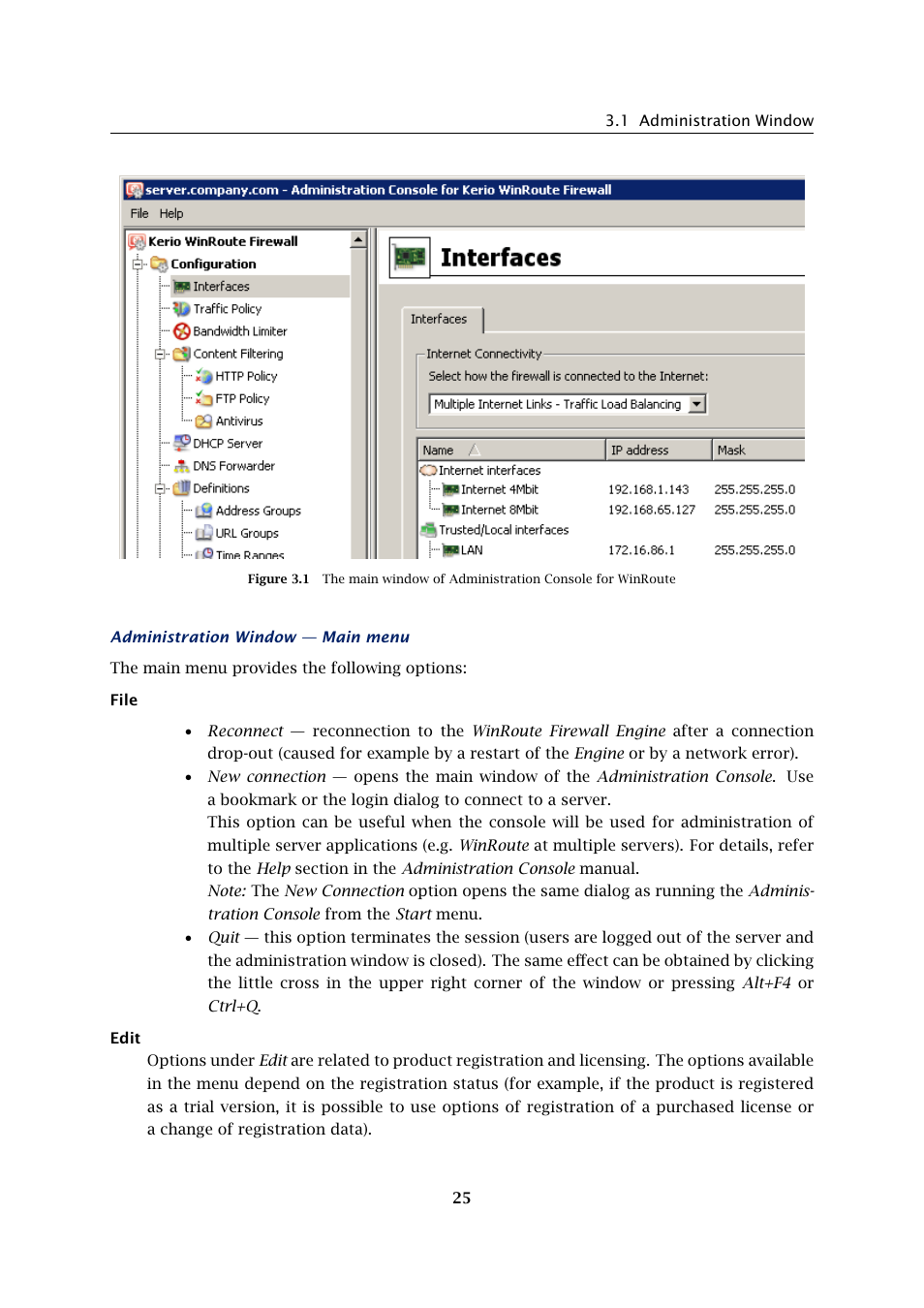 Kerio Tech Firewall6 User Manual | Page 25 / 404