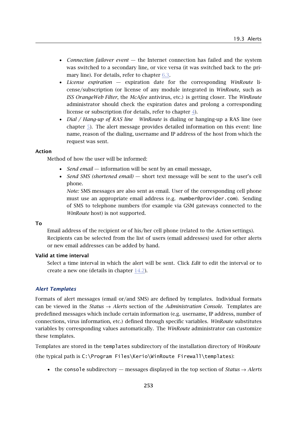 Kerio Tech Firewall6 User Manual | Page 253 / 404