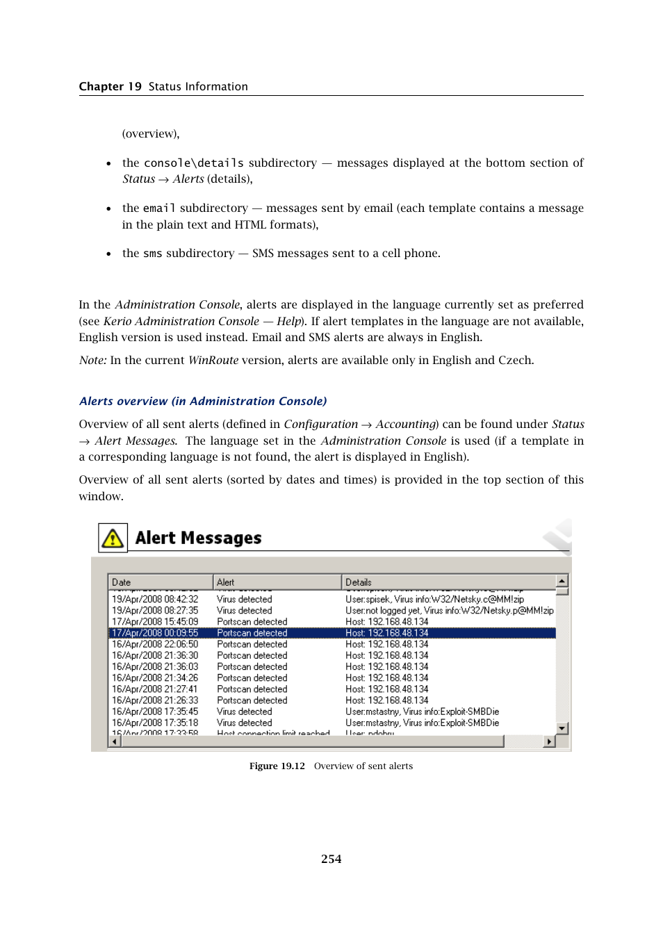 Kerio Tech Firewall6 User Manual | Page 254 / 404