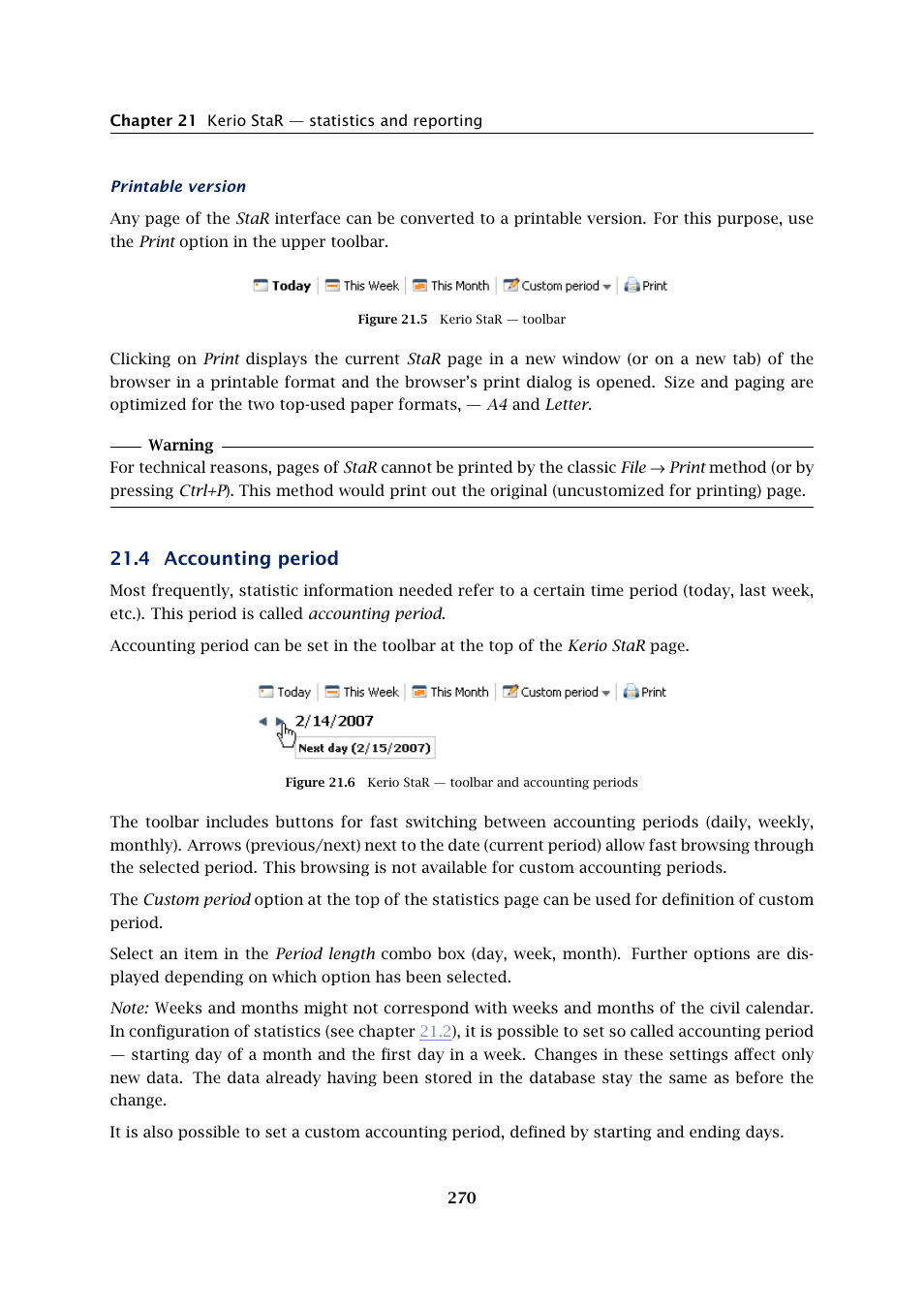Accounting period, 4 accounting period | Kerio Tech Firewall6 User Manual | Page 270 / 404