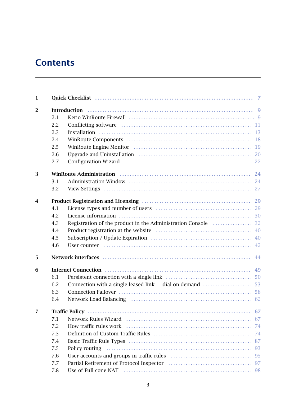 Kerio Tech Firewall6 User Manual | Page 3 / 404