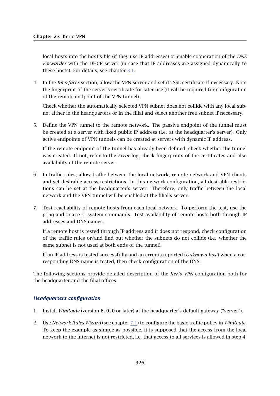 Kerio Tech Firewall6 User Manual | Page 326 / 404
