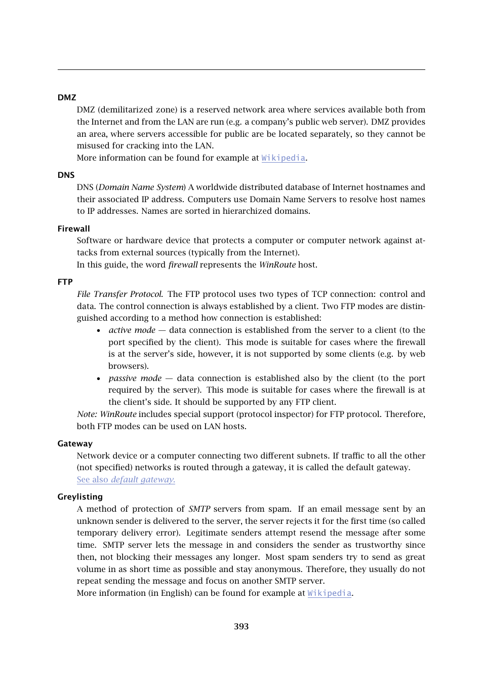 Kerio Tech Firewall6 User Manual | Page 393 / 404