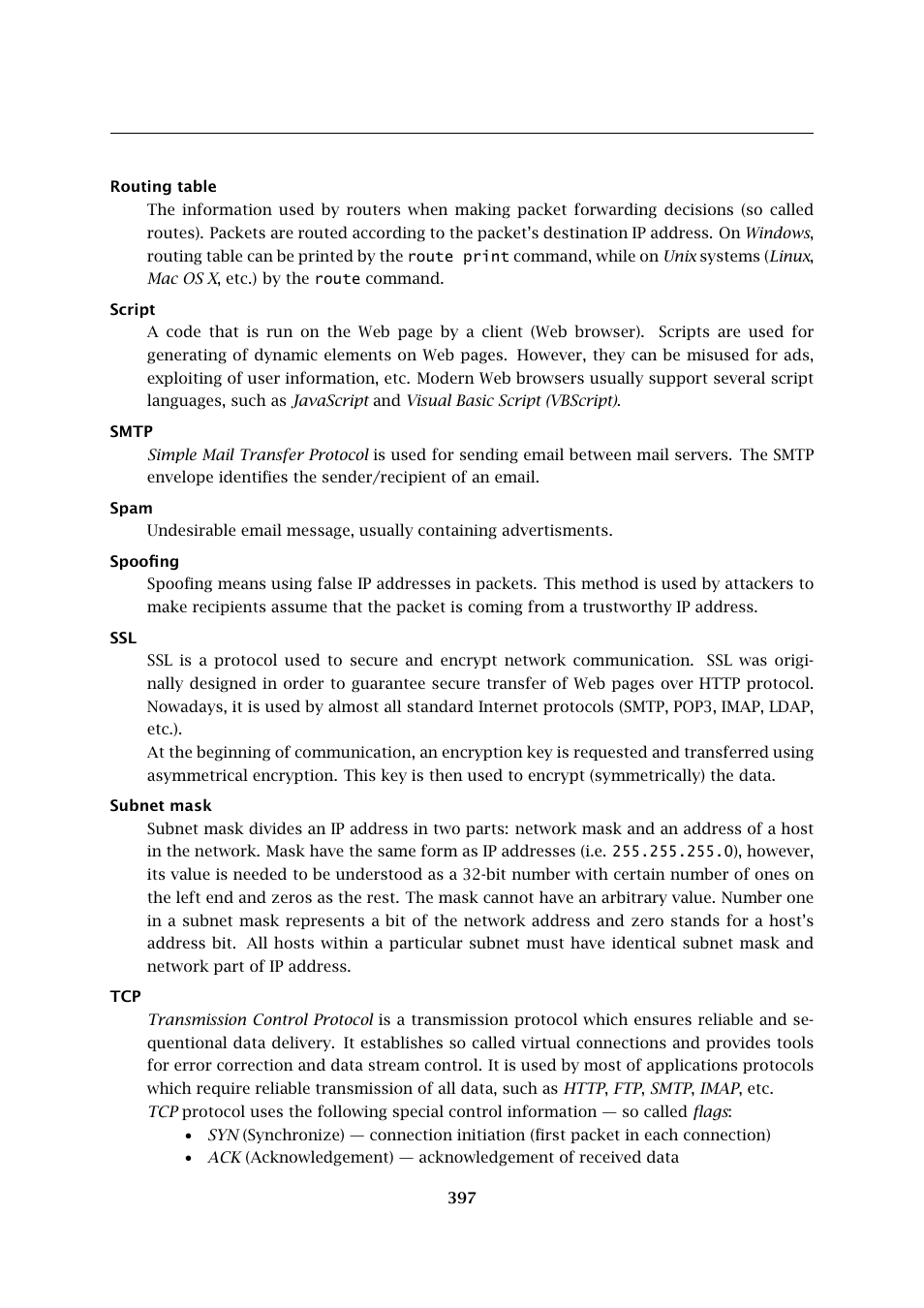 Routing table, Routing | Kerio Tech Firewall6 User Manual | Page 397 / 404