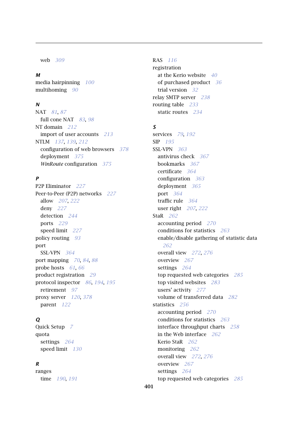 Kerio Tech Firewall6 User Manual | Page 401 / 404