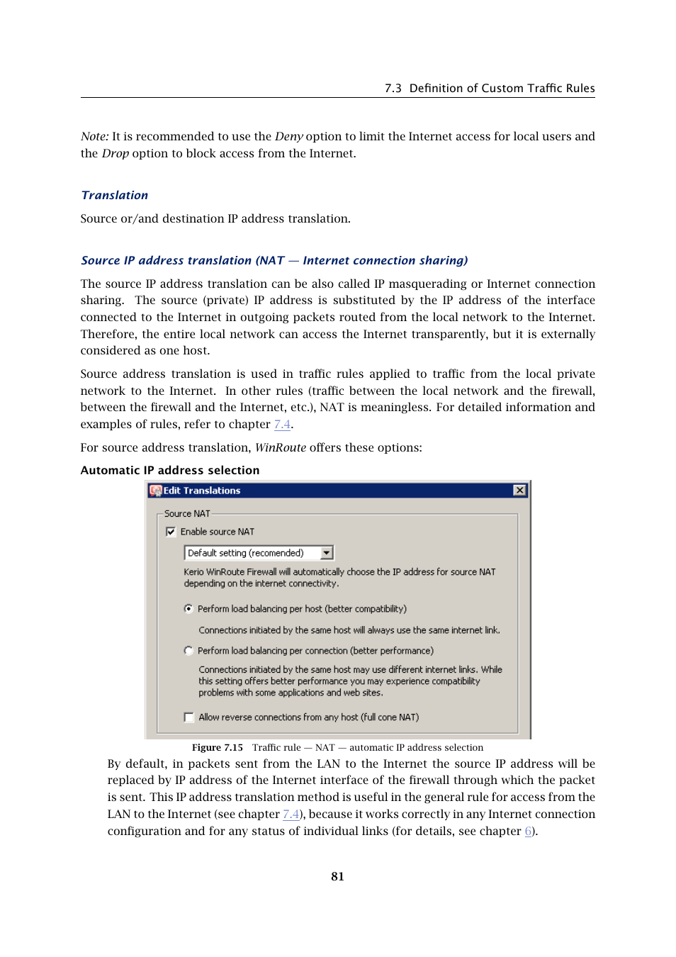 Kerio Tech Firewall6 User Manual | Page 81 / 404