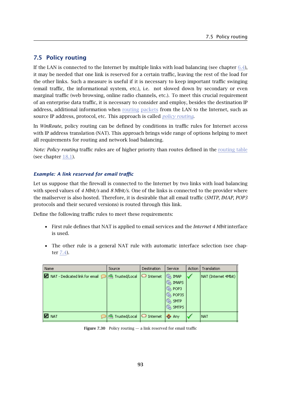 Policy routing, 5 policy routing | Kerio Tech Firewall6 User Manual | Page 93 / 404