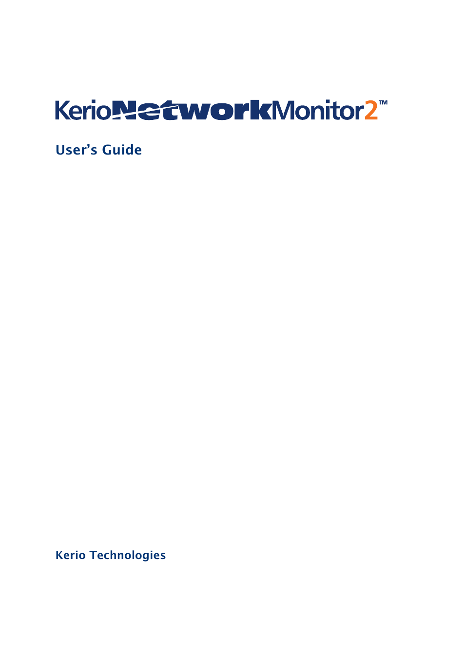 Kerio Tech Network Monitor User Manual | 70 pages