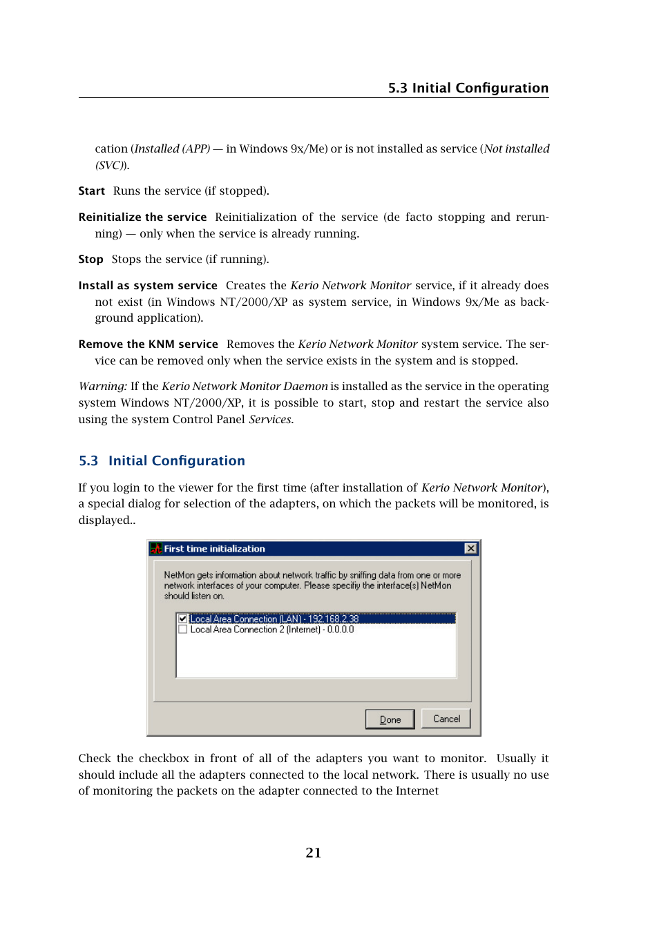 3 initial configuration 21, 3 initial configuration | Kerio Tech Network Monitor User Manual | Page 21 / 70