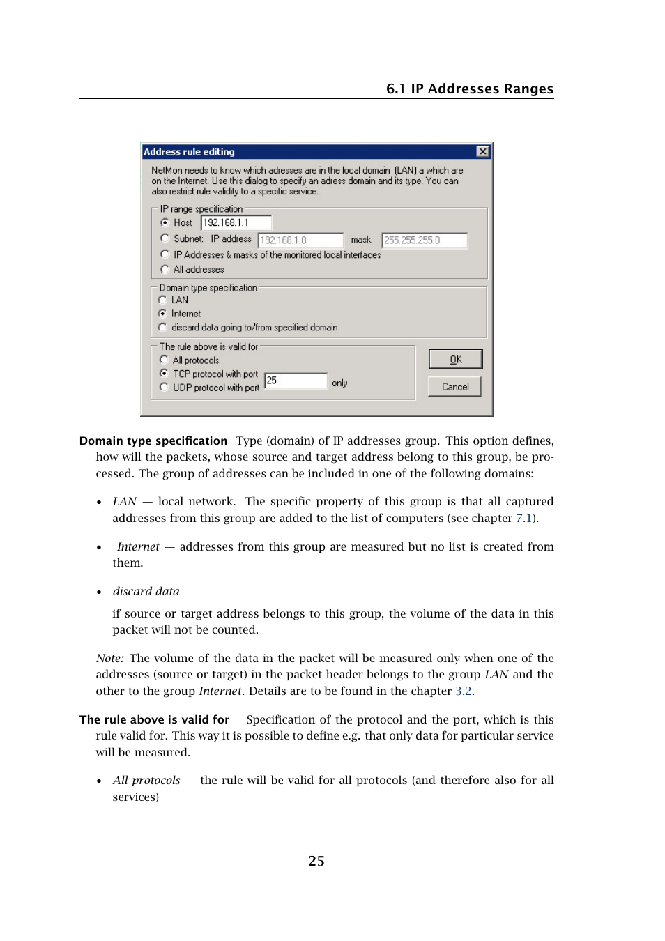 1 ip addresses ranges 25 | Kerio Tech Network Monitor User Manual | Page 25 / 70