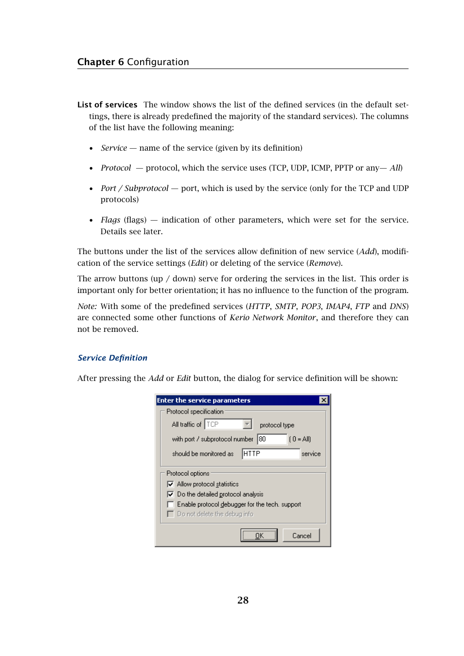 Chapter 6 configuration 28 | Kerio Tech Network Monitor User Manual | Page 28 / 70