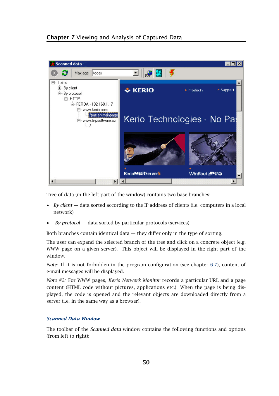 Chapter 7 viewing and analysis of captured data 50 | Kerio Tech Network Monitor User Manual | Page 50 / 70