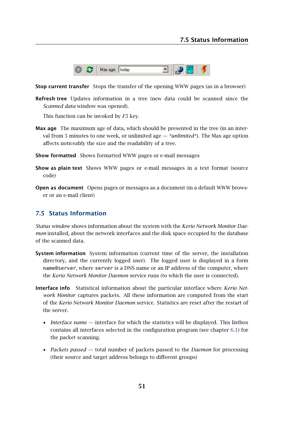 5 status information 51, 5 status information | Kerio Tech Network Monitor User Manual | Page 51 / 70